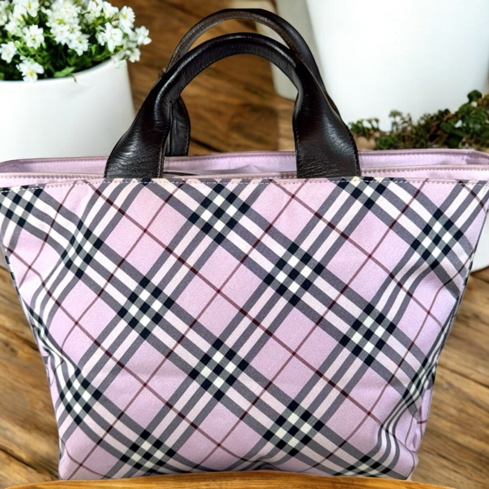 ๐SOLD๐ Burberry Blue label Pink Nova Check Mini Tote with COA - Picture 3 of 14